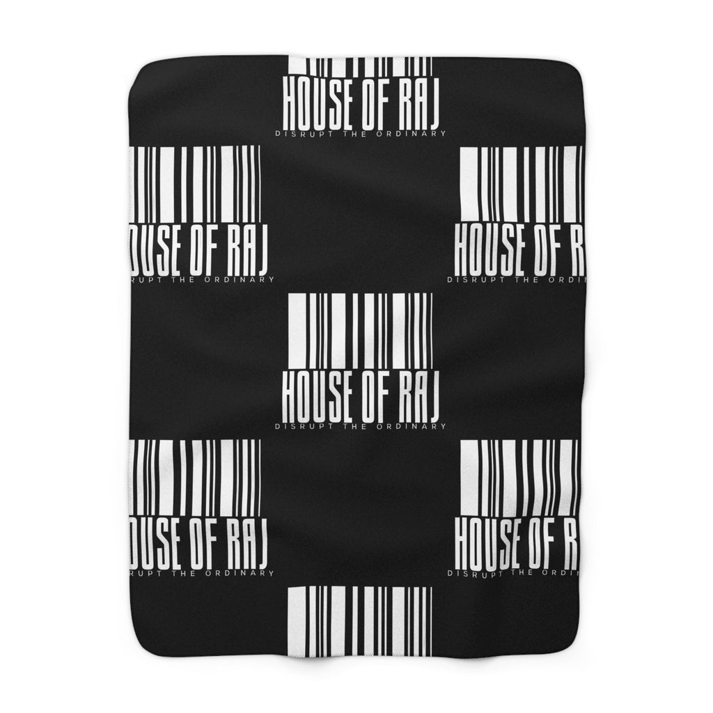 House of Raj “Barcode” Cozy Sherpa Fleece Blanket 🖤