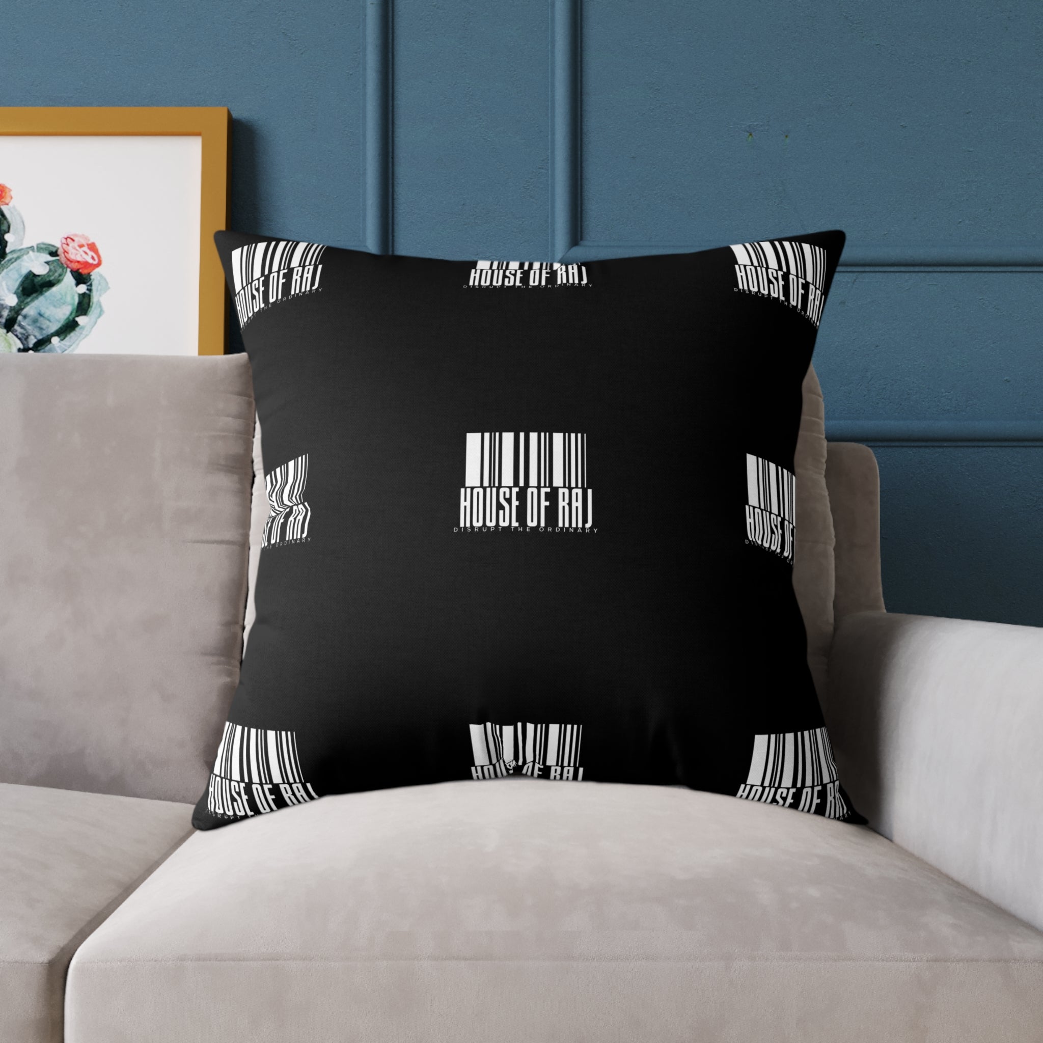 House of Raj “Barcode” Stylish Home Décor Pillow 🖤