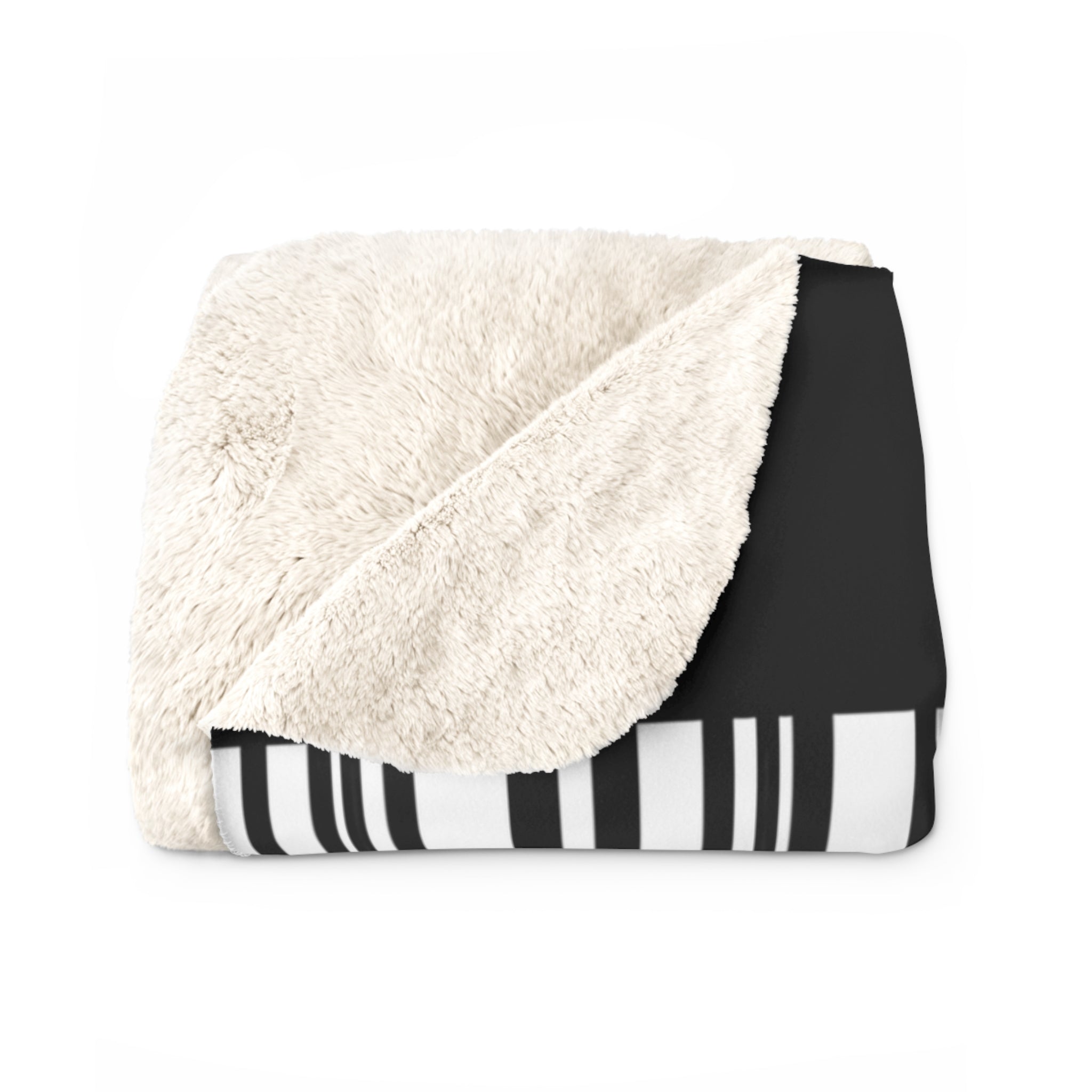House of Raj “Barcode” Cozy Sherpa Fleece Blanket 🖤