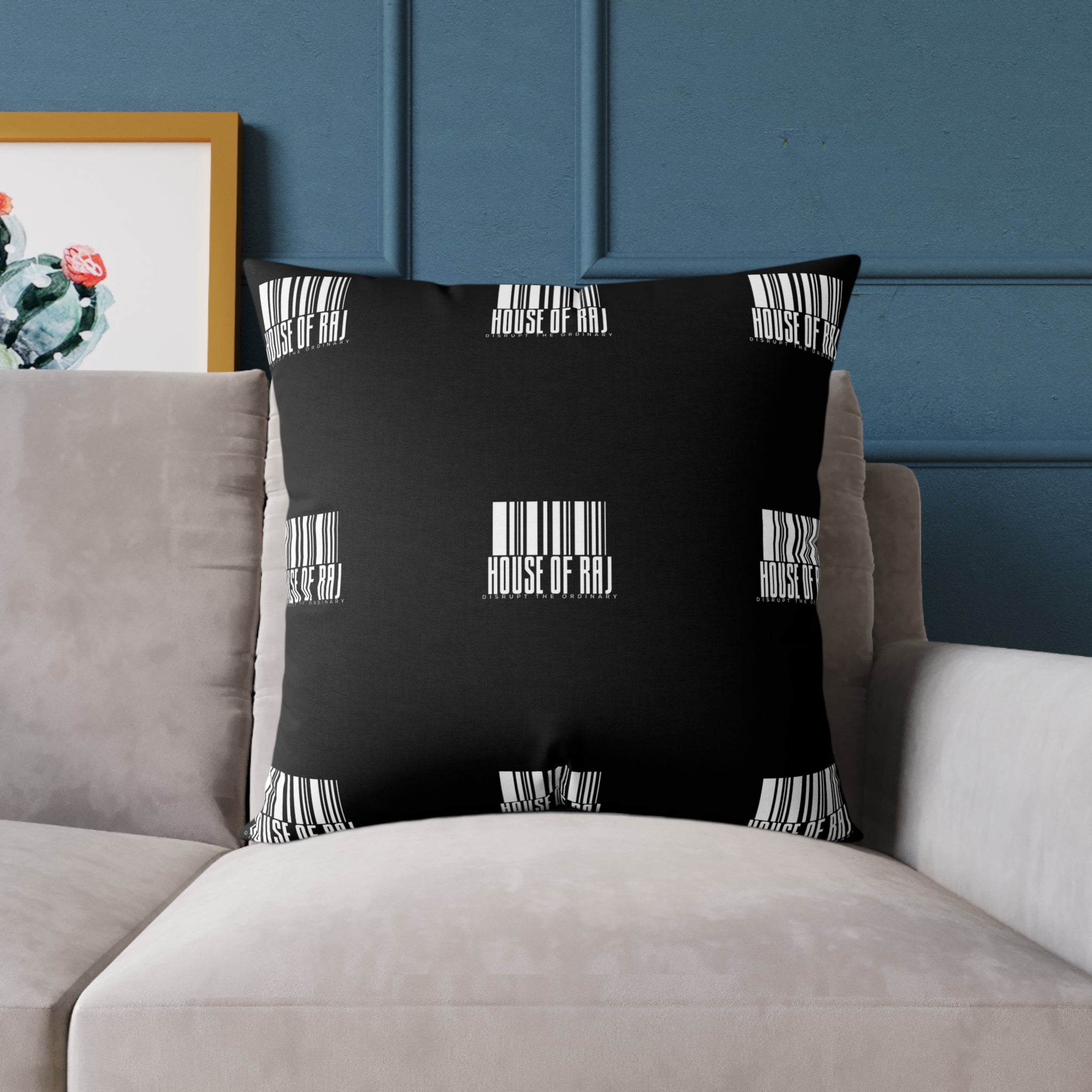 House of Raj “Barcode” Stylish Home Décor Pillow 🖤
